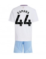 Aston Villa Boubacar Kamara #44 Bortedraktsett Barn 2024-25 Korte ermer (+ bukser)